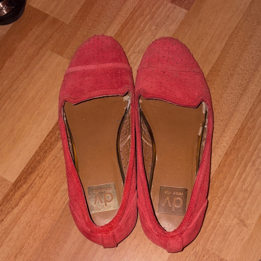 Red Suede Flats